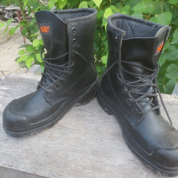 STC CSA Black Steel Toed Safety Toe Leather Work Boots - Size 7 3E Men's. - Picture 9 of 16